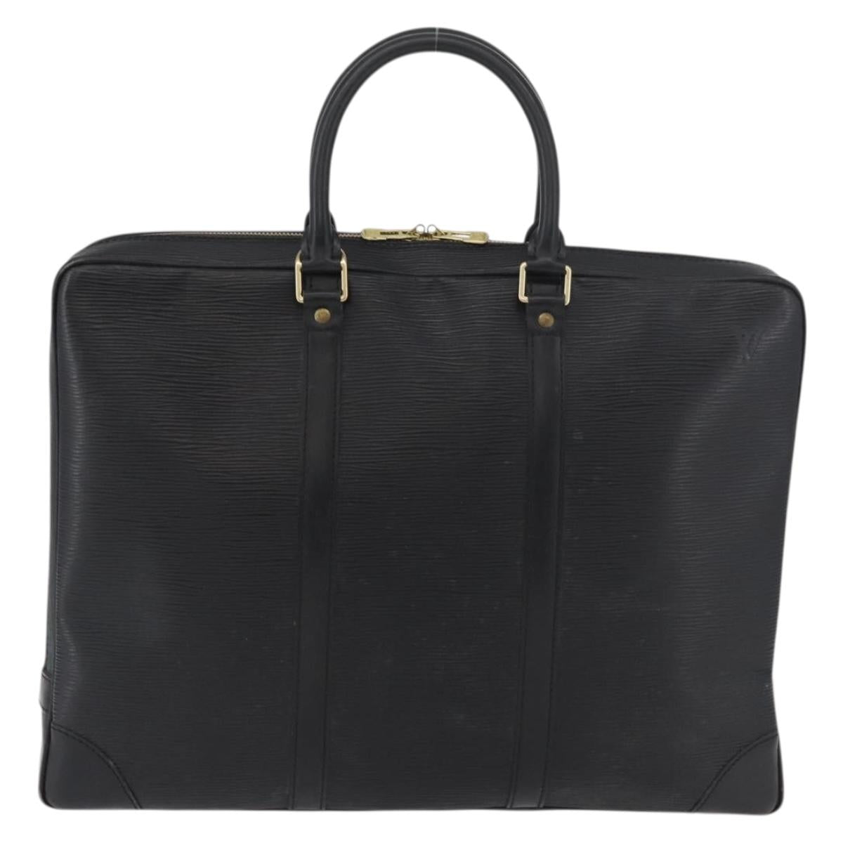 LOUIS VUITTON Epi Porte Documents Voyage Business Bag Black M40321