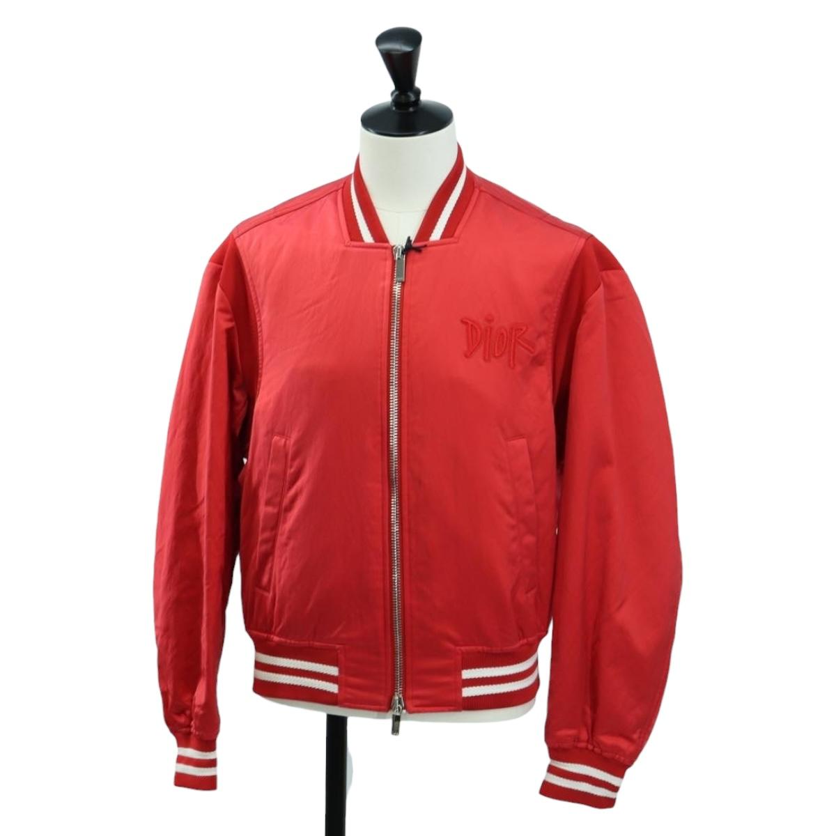 Christian Dior Bomber jacket Shawn Stussy Collaboration Nylon Red
