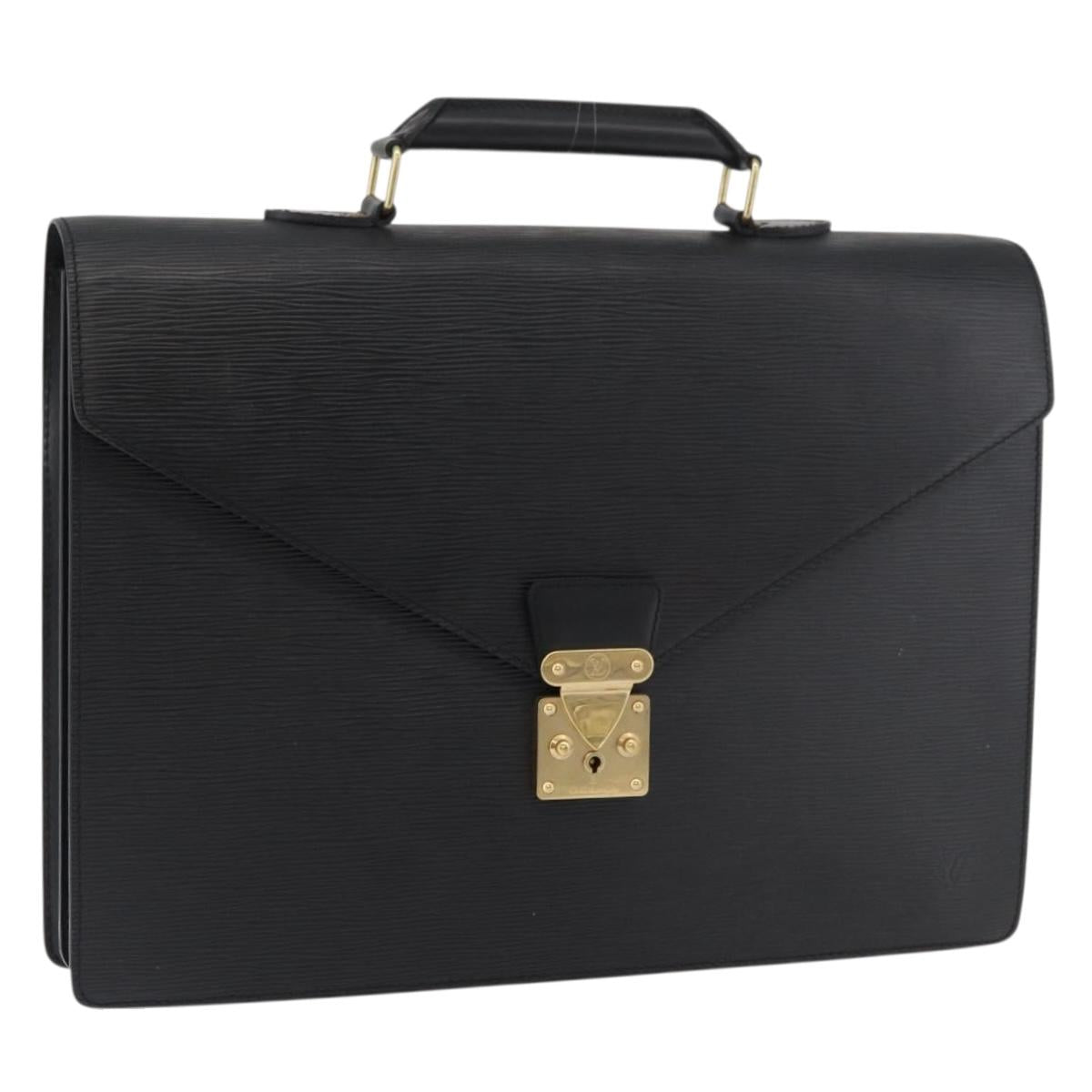 LOUIS VUITTON Epi Serviette Conseiller Business Bag Black M54422