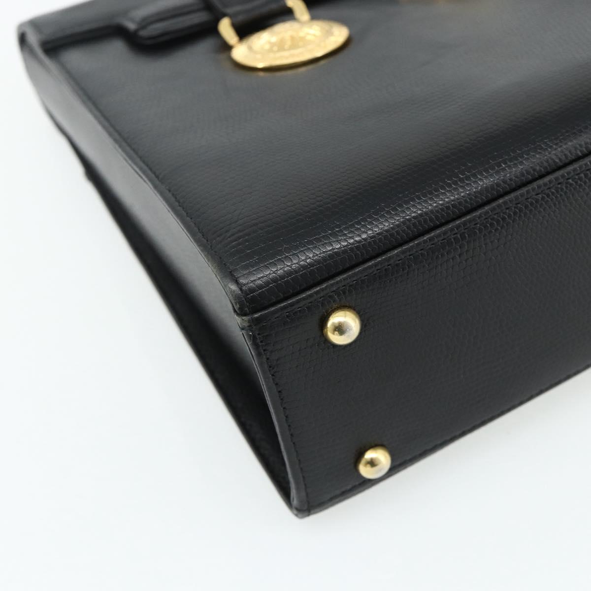 Gianni Versace Tote Bag Leather Black Gold Auth 179254A – MixTHINKS
