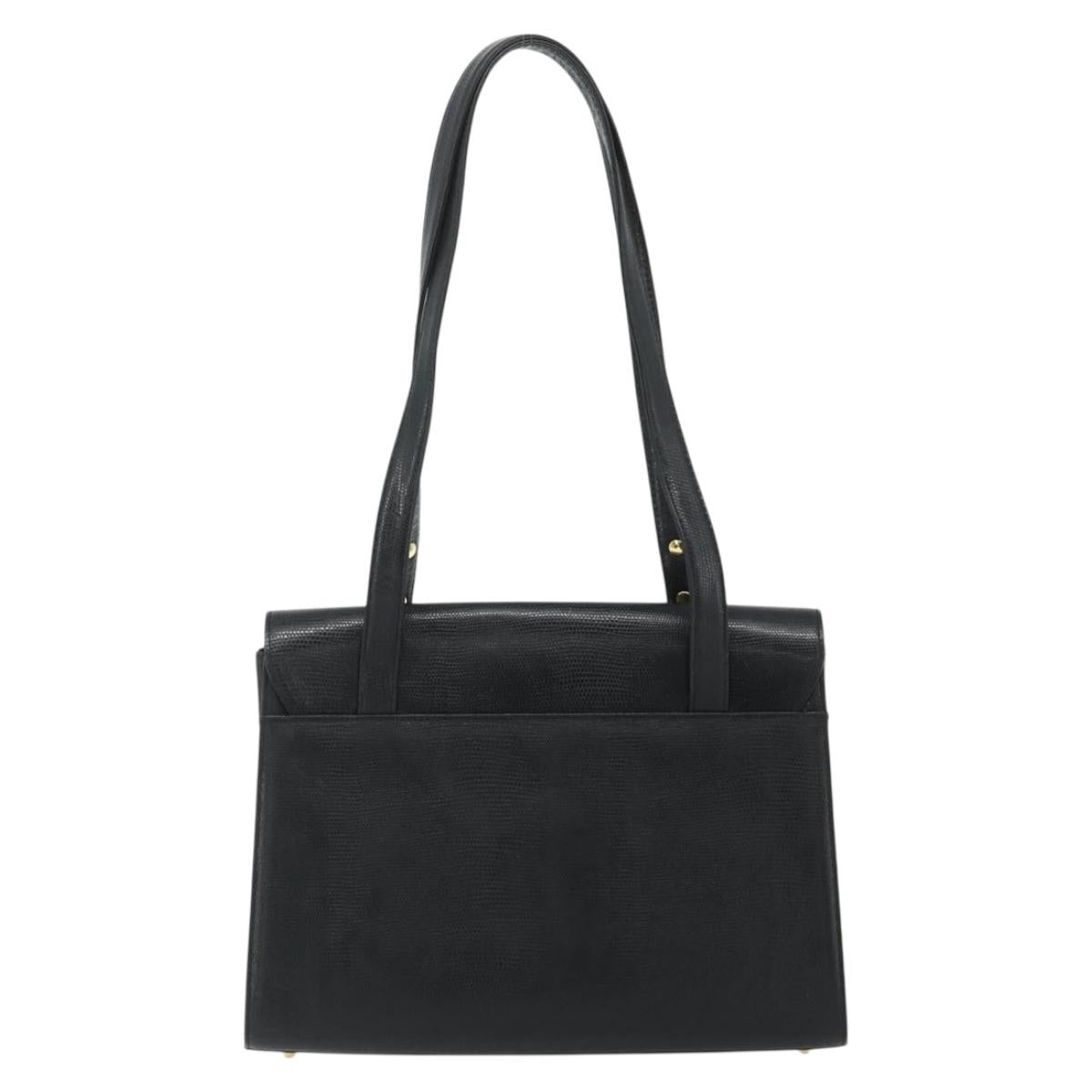 Gianni Versace Tote Bag Leather Black Gold Auth 179254A – MixTHINKS