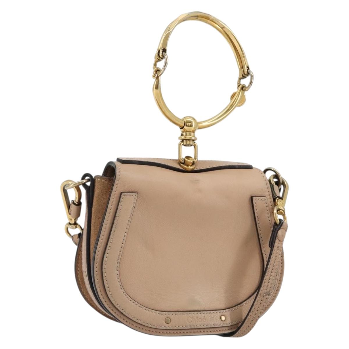 Chloe Nile Hand Bag Leather 2way Pink Gold Auth 179908A – MixTHINKS