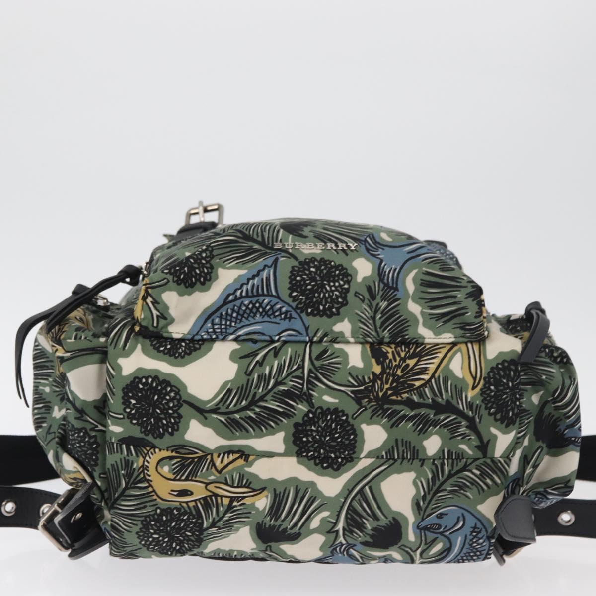 BURBERRY Backpack Nylon Green Silver Auth 181165A – MixTHINKS