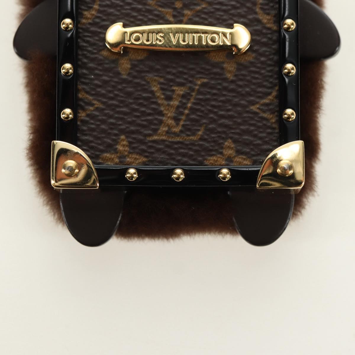 LOUIS VUITTON Monogram Bijoux Sack Wild Fur Key Holder M68451 LV