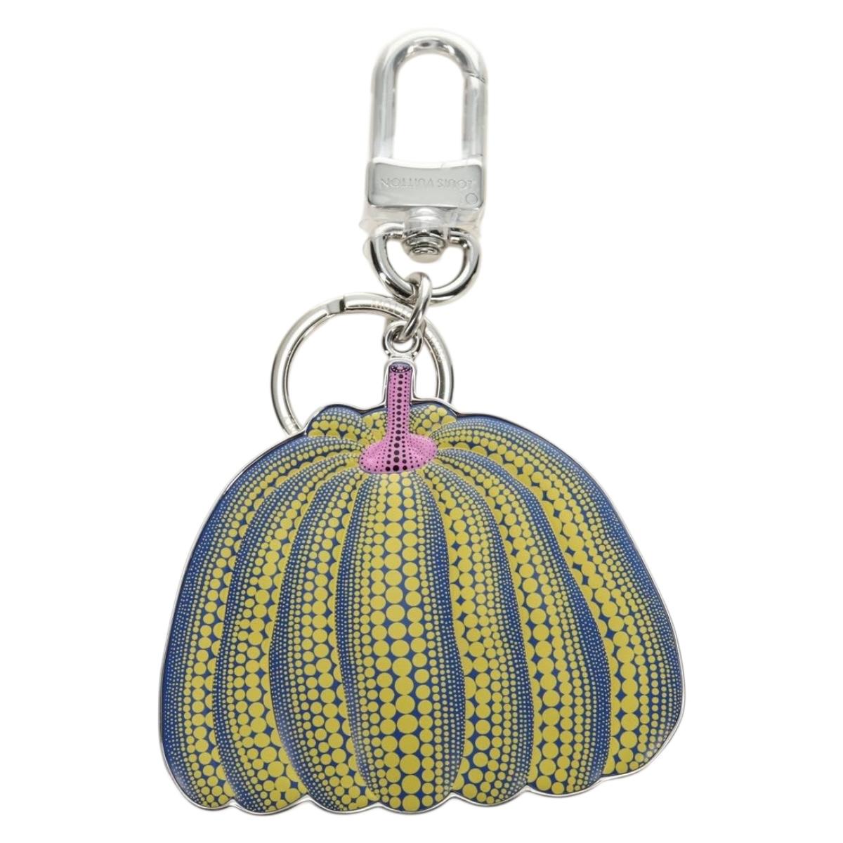 LOUIS VUITTON Porte Cles Pumpkin Charm metal Yellow M01103 LV Auth