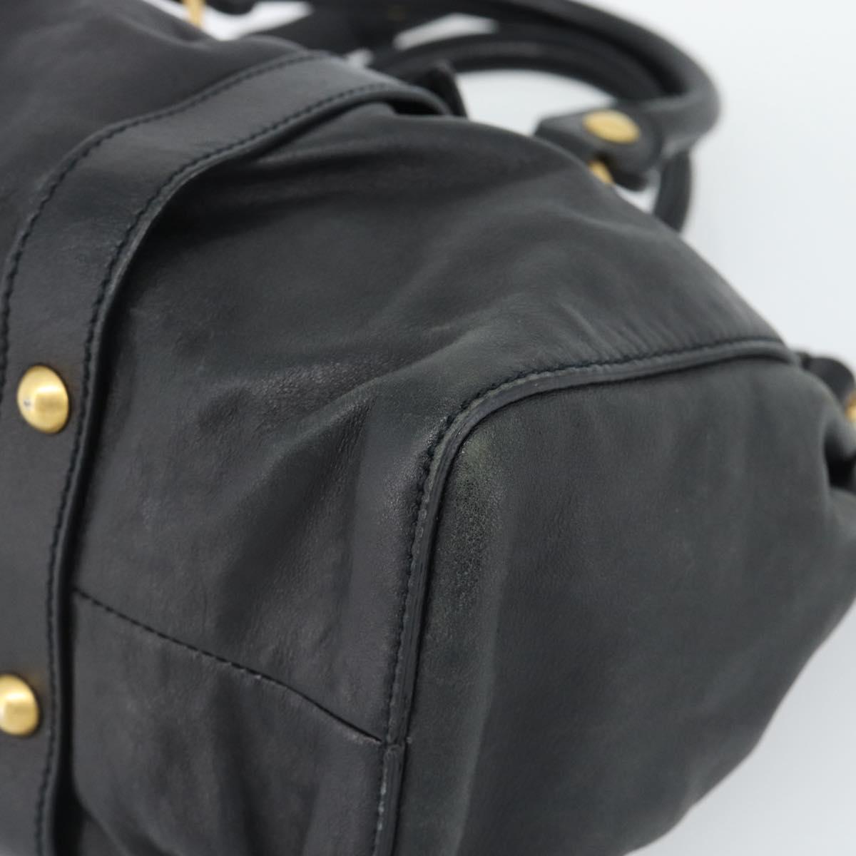 Miu Miu Hand Bag Leather 2way Black Gold Auth 189206SAM – MixTHINKS
