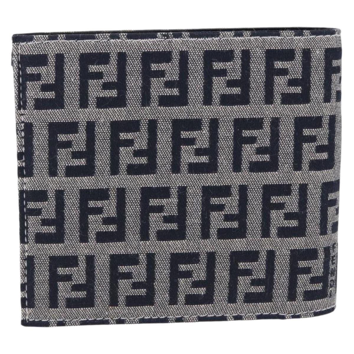 FENDI Zucchino Canvas Bifold Wallet Navy Auth 194127M – MixTHINKS