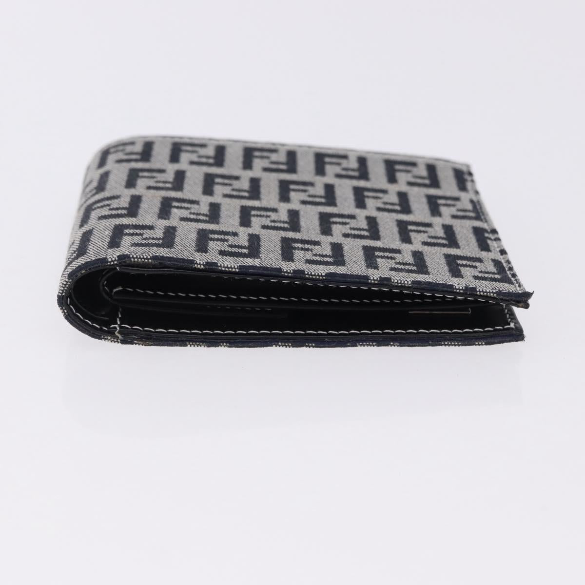 FENDI Zucchino Canvas Bifold Wallet Navy Auth 194127M – MixTHINKS