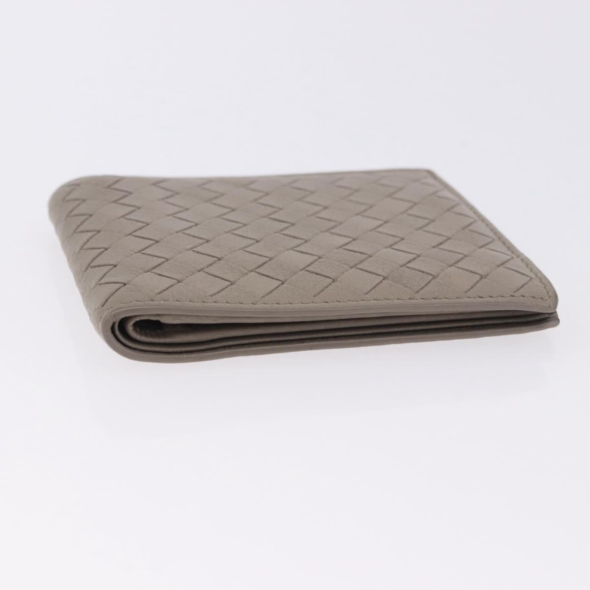 Bottega Veneta 小銭入れ BOTTEGA VENETA INTRECCIATO Wallet Leather Gray Auth 195454A