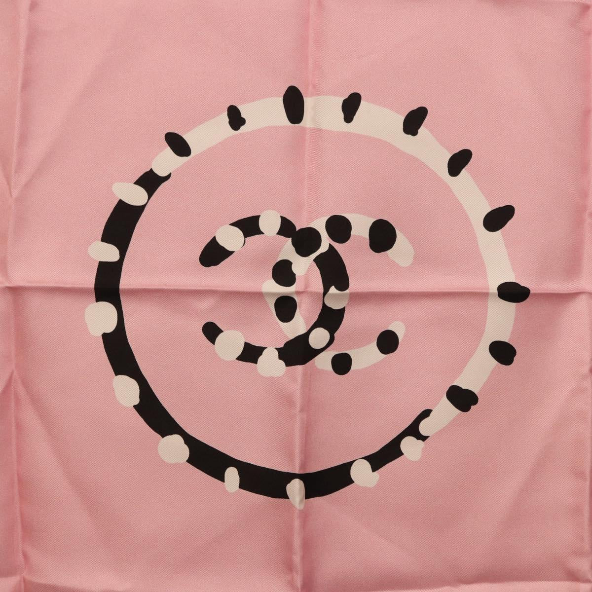 CHANEL Scarf Silk Pink CC Auth 198781V – MixTHINKS