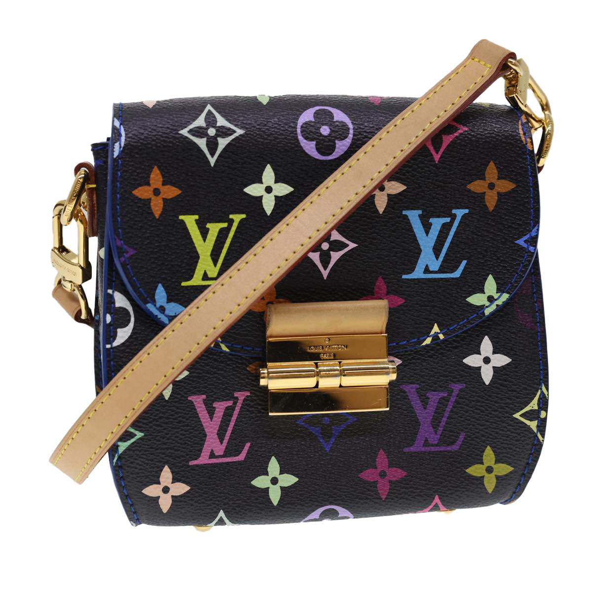 LOUIS VUITTON Multicolor Heart Breaker Shoulder Bag Black M40659
