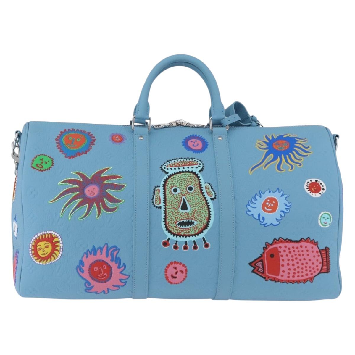 LOUIS VUITTON キーポル・バンドリエール 50 トリヨンレザー ブルー