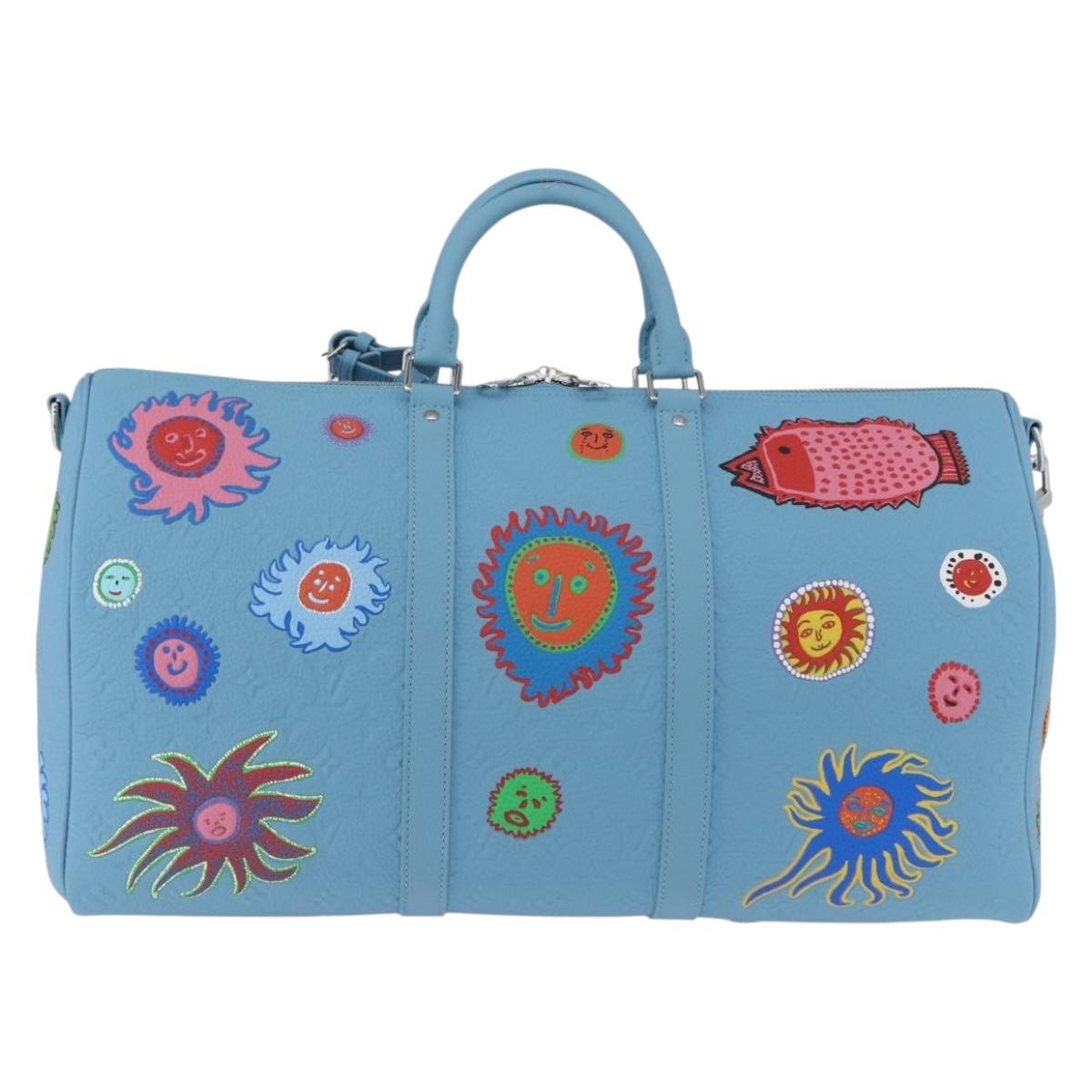 LOUIS VUITTON キーポル・バンドリエール 50 トリヨンレザー ブルー