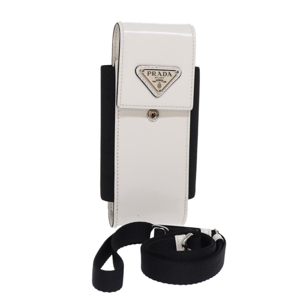 PRADA Cell Phone Case Patent leather White Auth 75214V – MixTHINKS