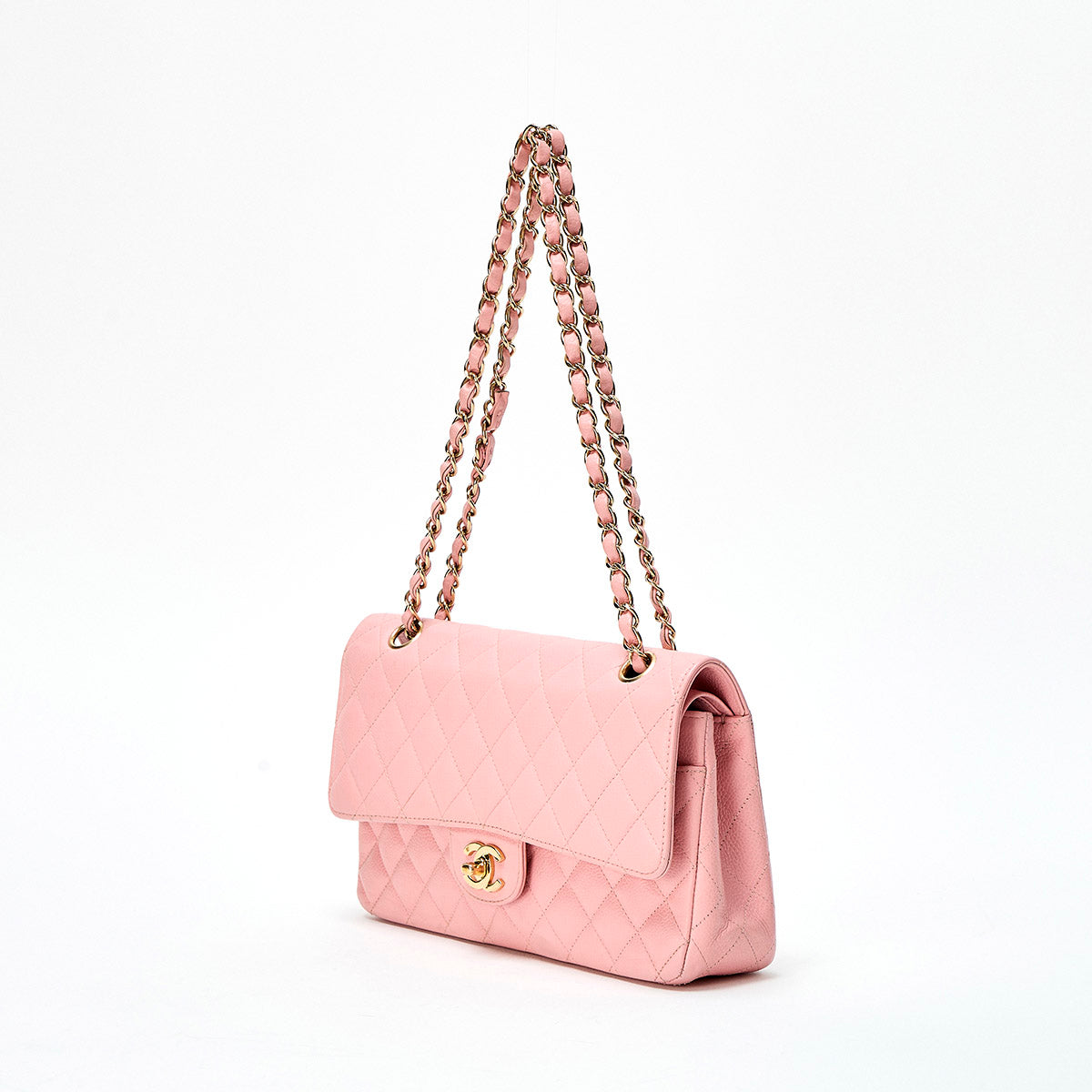 CHANEL Matelasse 25 Double Flap Double Chain Shoulder Bag circa