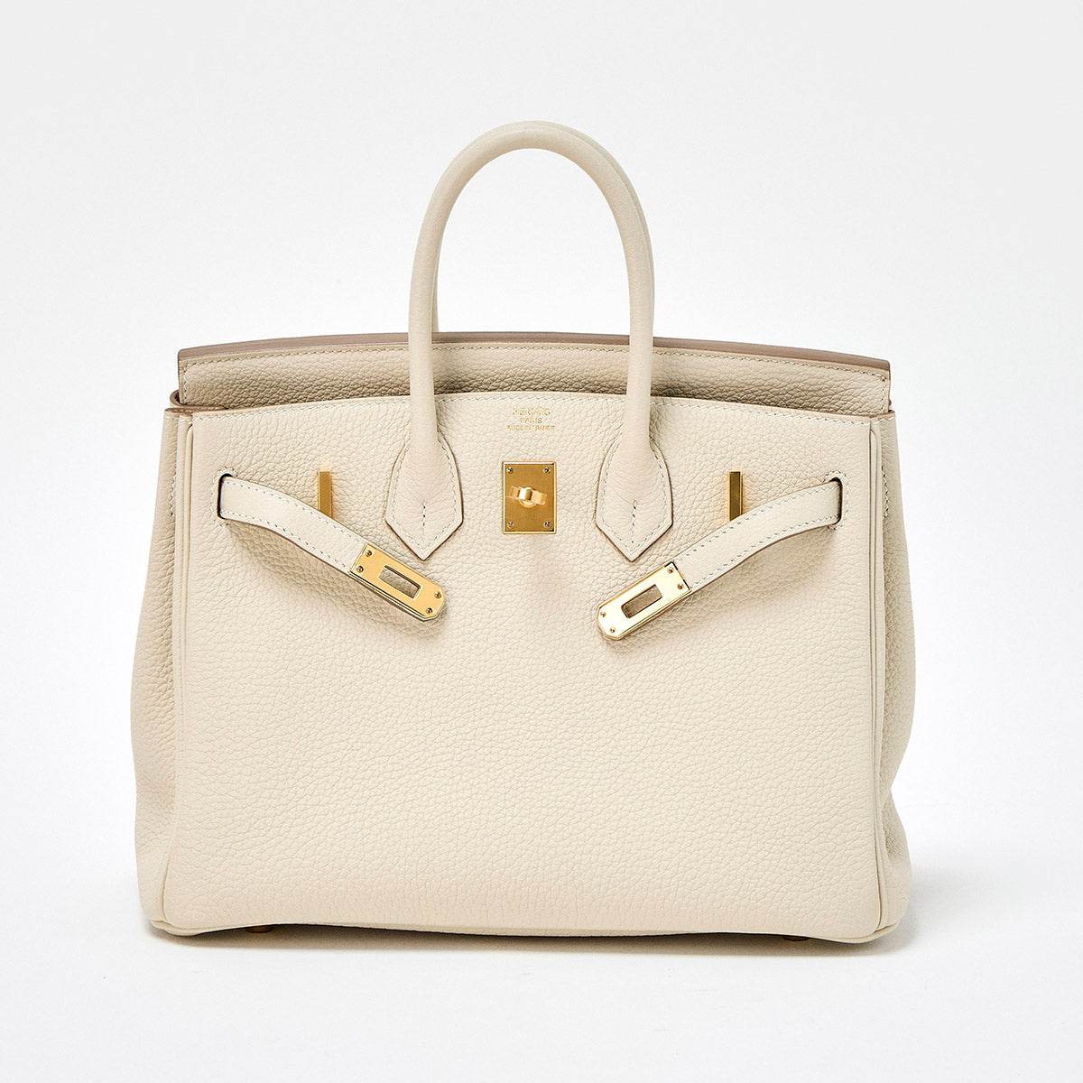 HERMES Birkin 25 2021 Z Hand Bag Crepe Gold Togo Auth – MixTHINKS