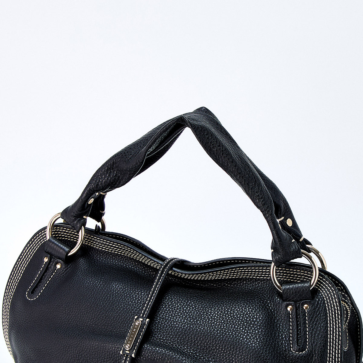 CELINE Bittersweet Shoulder Bag Black Gold Leather Auth – MixTHINKS