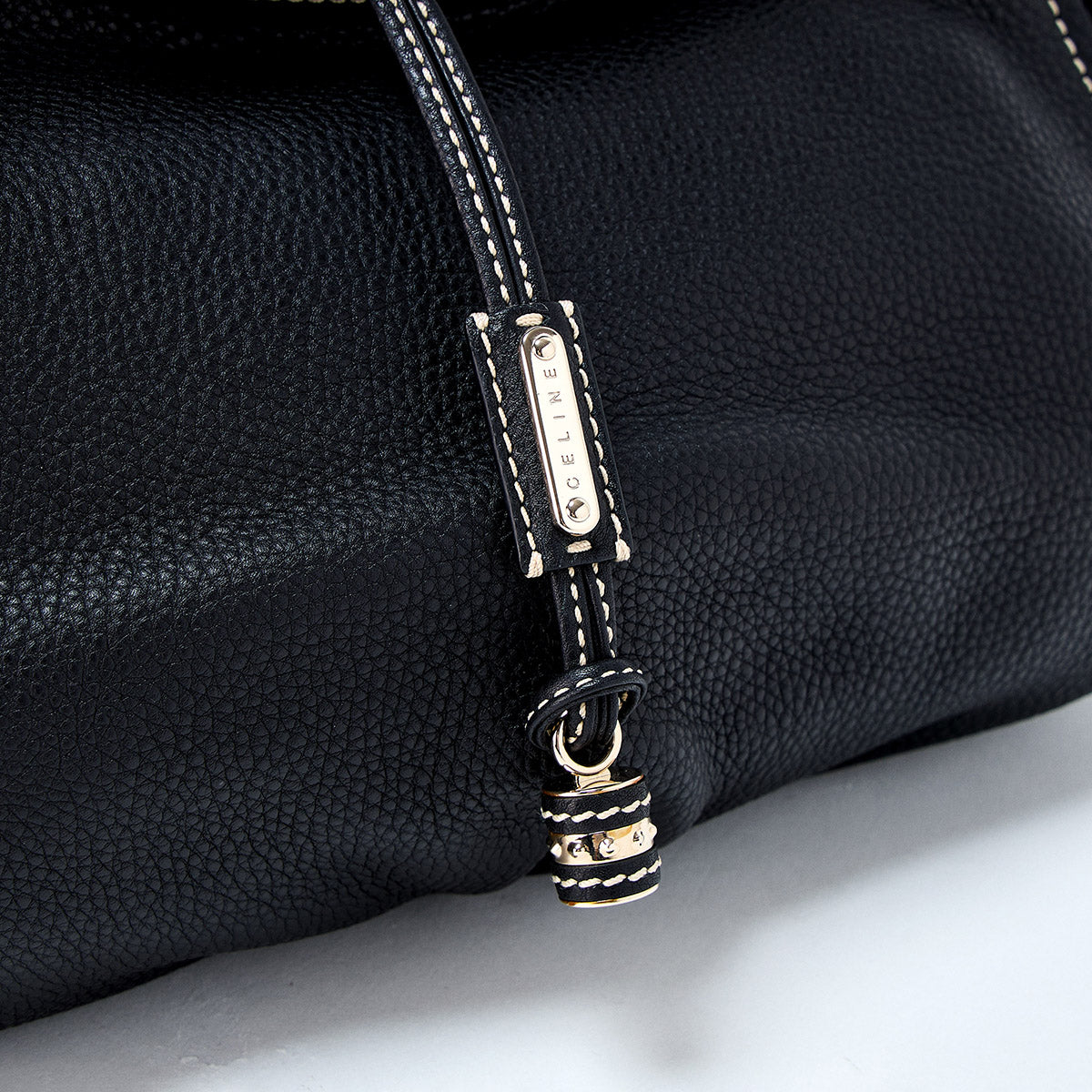 CELINE ビタースウィート ショルダーバッグ ブラック ゴールド レザー