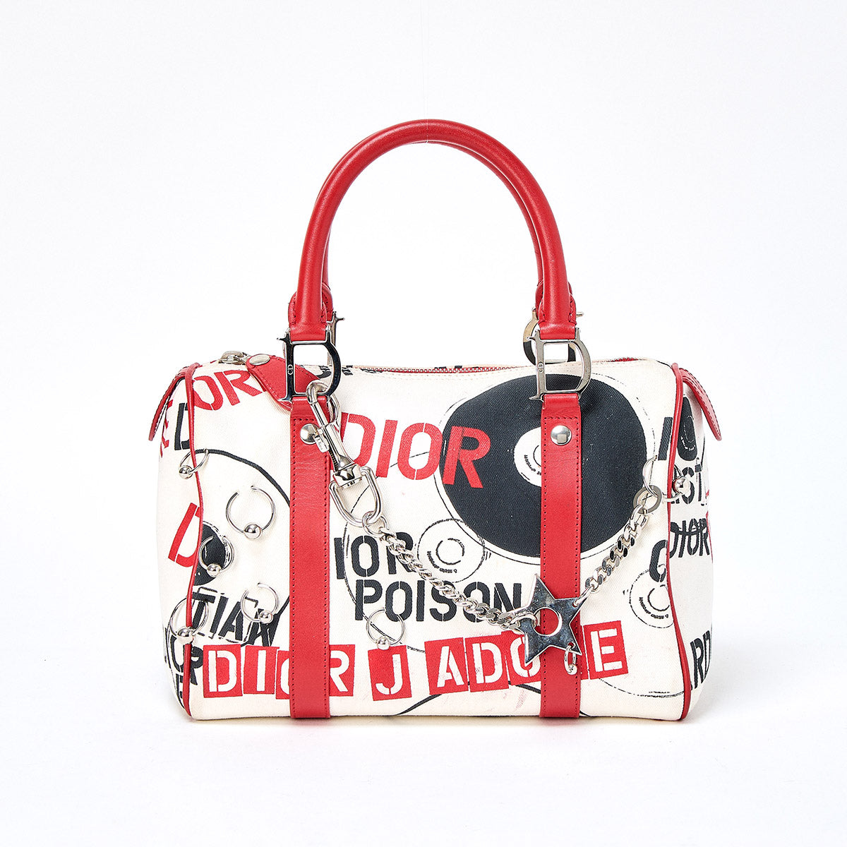 Christian Dior John Galliano Hardcore Hand Bag Red White