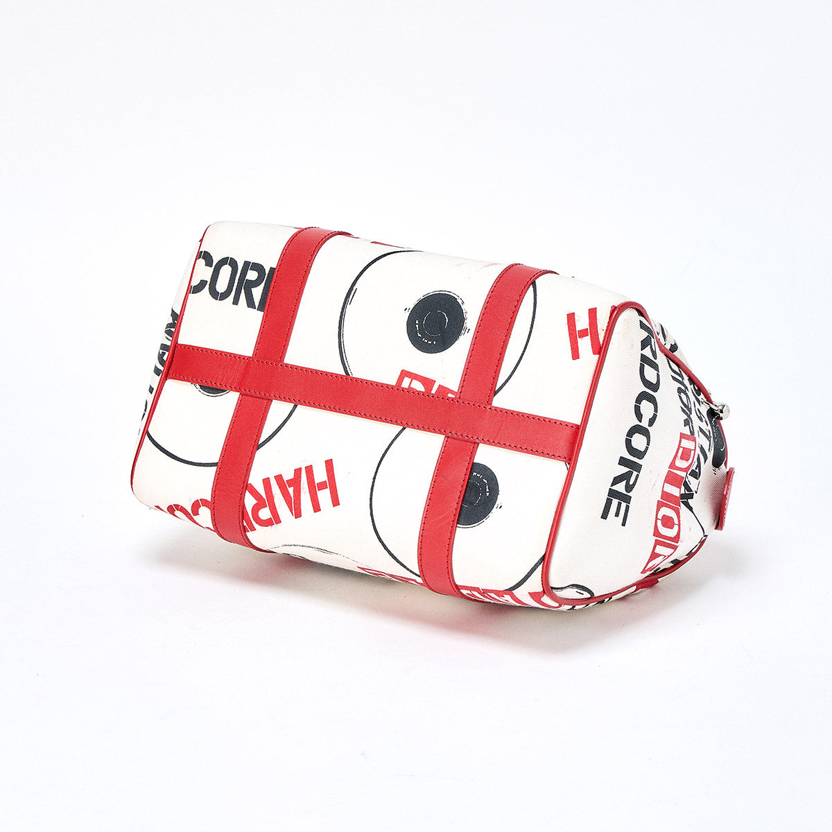 Christian Dior John Galliano Hardcore Hand Bag Red White Silver