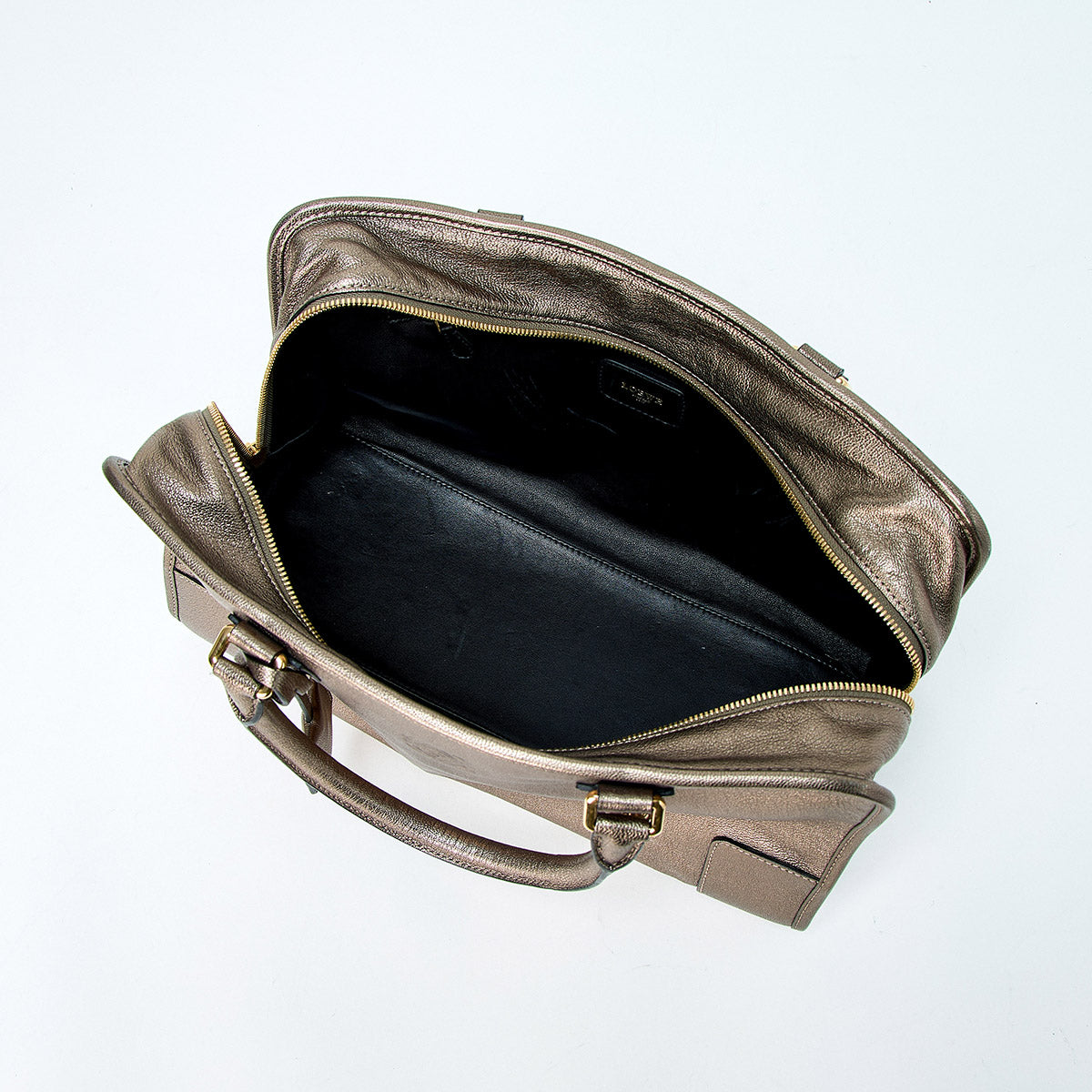 LOEWE Amazona 36 Hand Bag Metallic Green Gold Leather Auth – MixTHINKS