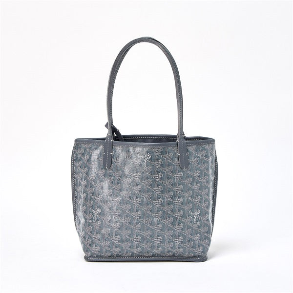 GOYARD Ange Mini Hand Bag Grey Silver PVC Auth – MixTHINKS