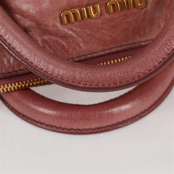 バッグ miu miu side ribbon leather hand bag miu miu Handbag Side Ribbon Leather Blue From Japan t1933 | eBay