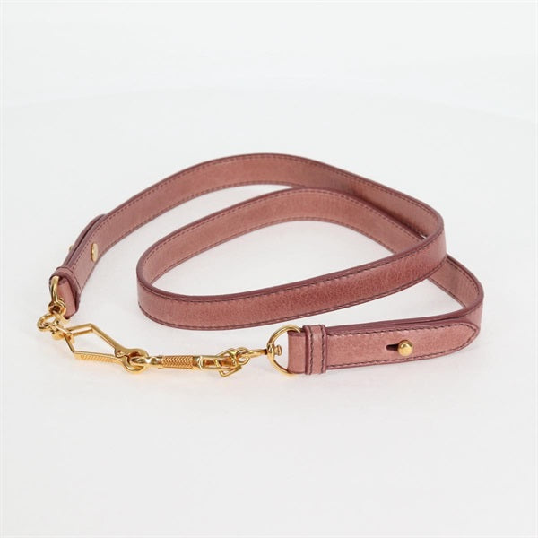 MIU MIU Side Ribbon Hand Bag Pink Gold Leather Auth – MixTHINKS