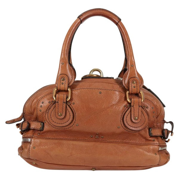 Chloe Paddington Hand Bag Brown Gold Leather Auth – MixTHINKS