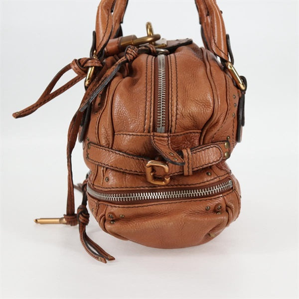 Chloe Paddington Hand Bag Brown Gold Leather Auth – MixTHINKS