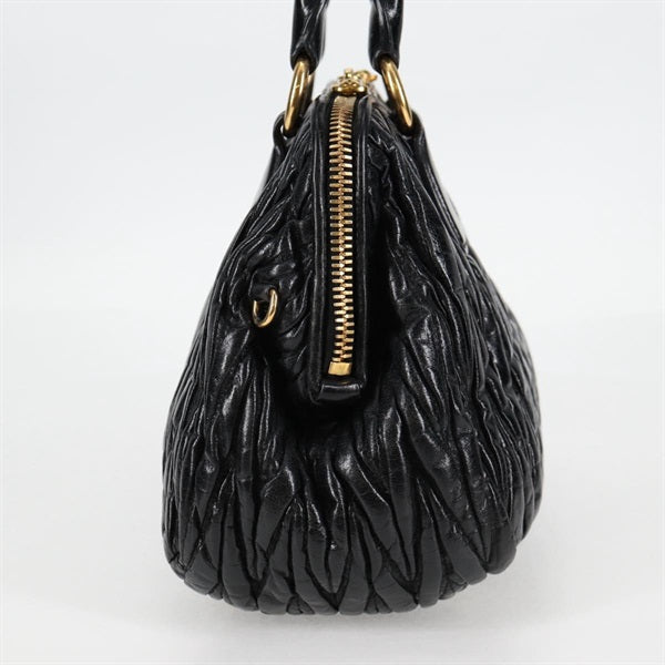 バッグ MIU MIU LEATHER HAND BAG 送料無料》 MIU MIU Aventure nappa leather bag (MiuMiu