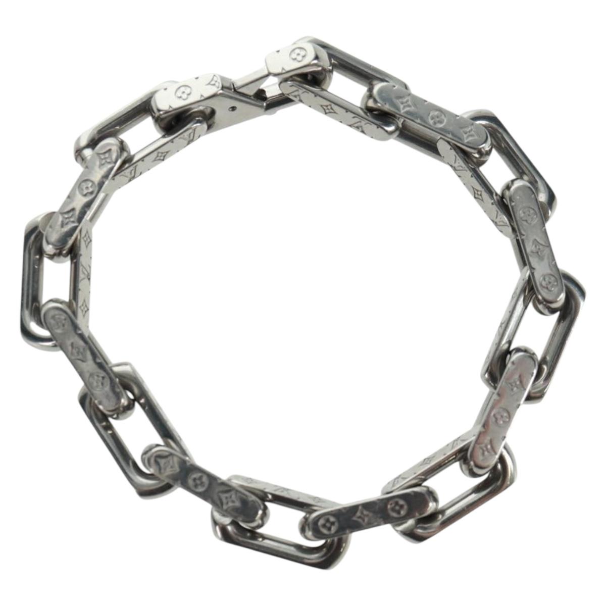 LOUIS VUITTON Monogram Bracelet Chain Bracelet Silver M00309 LV