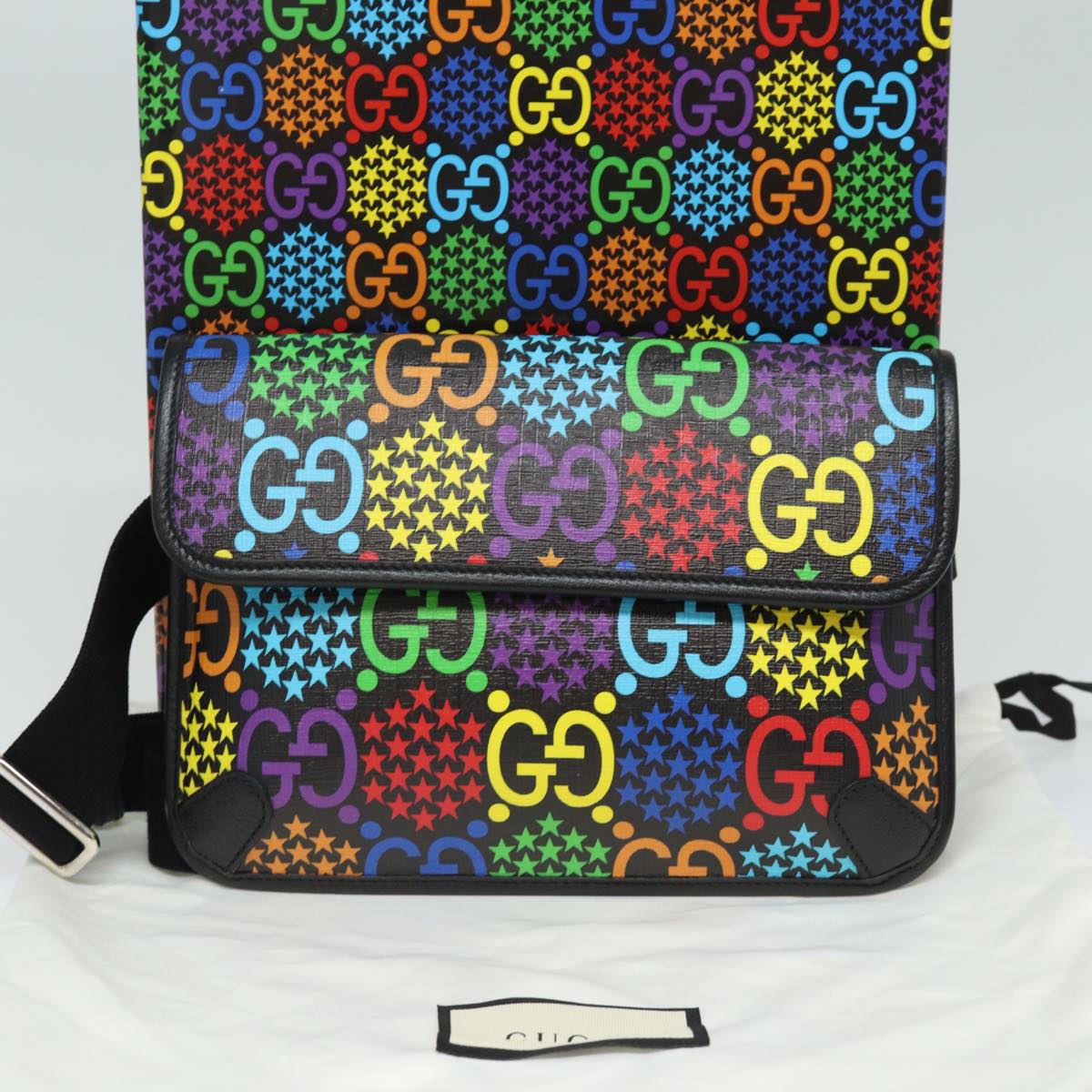 GUCCI GG サイケデリック ボディバッグ PVCレザー マルチカラー 598113
