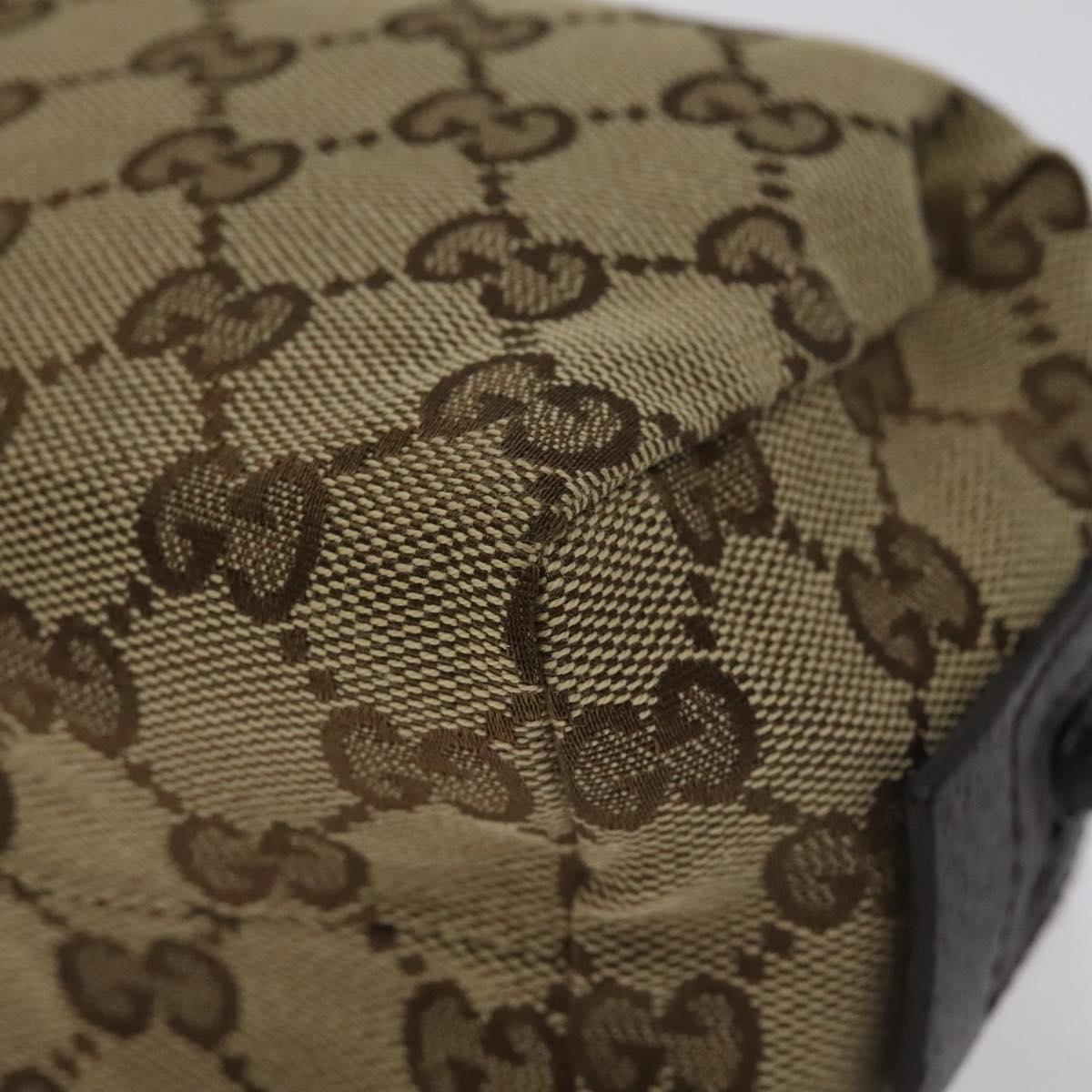 GUCCI GGキャンバスポーチ ベージュシルバー 245952 正規品 am8765V