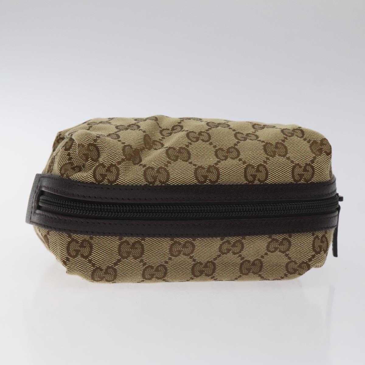 GUCCI GGキャンバスポーチ ベージュシルバー 245952 正規品 am8765V