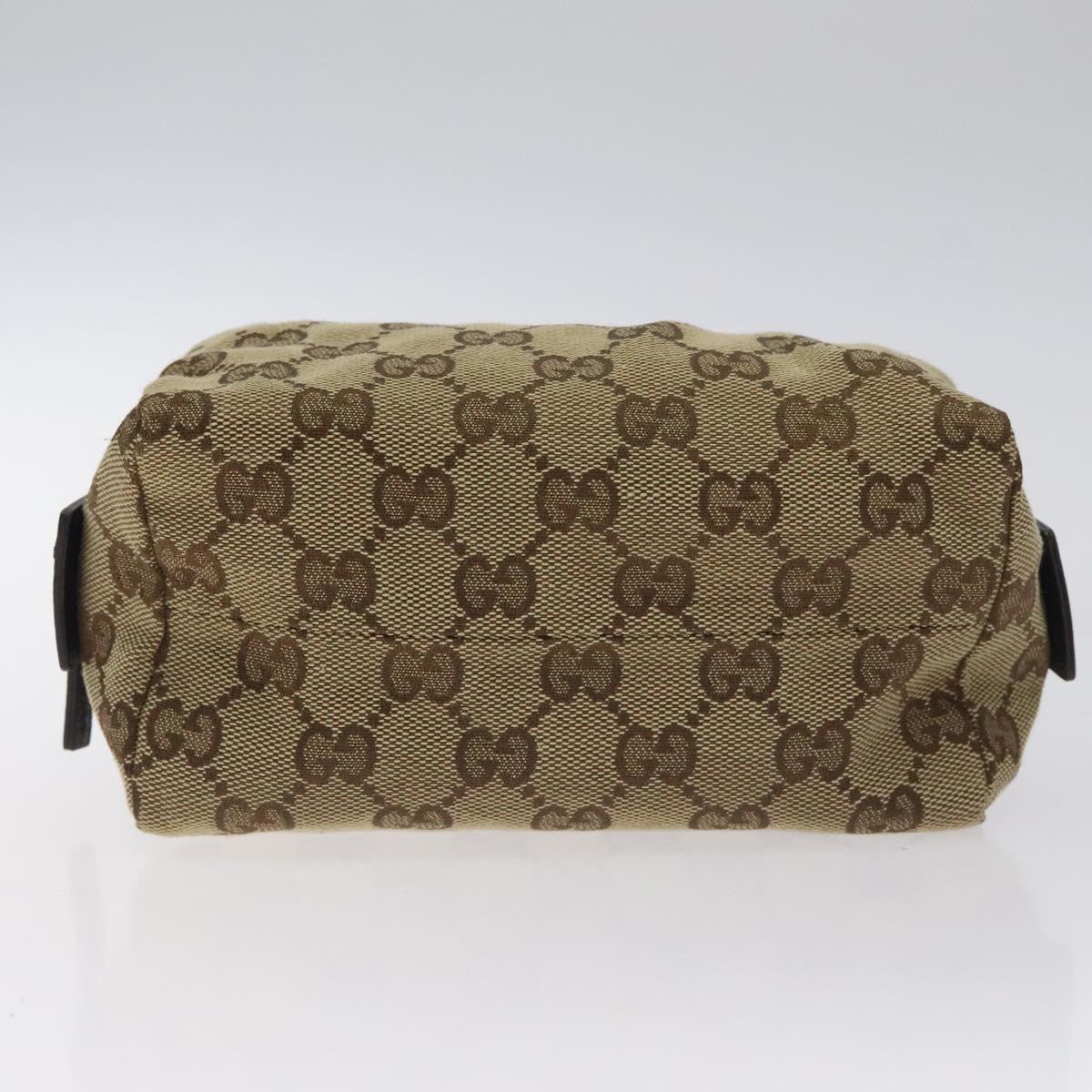 GUCCI GGキャンバスポーチ ベージュシルバー 245952 正規品 am8765V