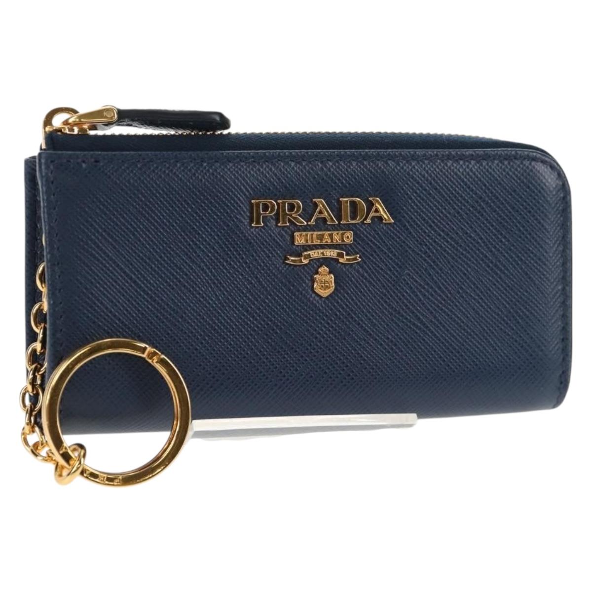PRADA キーケース サフィアーノレザー ネイビー 正規品 am9283V