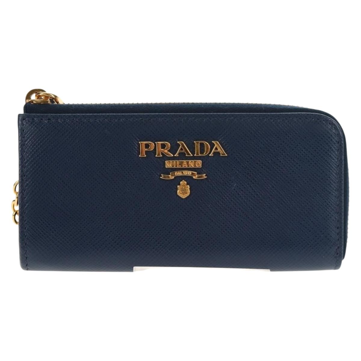 PRADA キーケース サフィアーノレザー ネイビー 正規品 am9283V