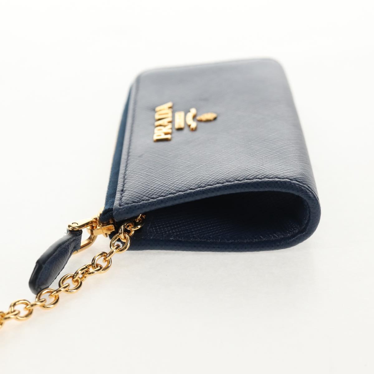 PRADA キーケース サフィアーノレザー ネイビー 正規品 am9283V