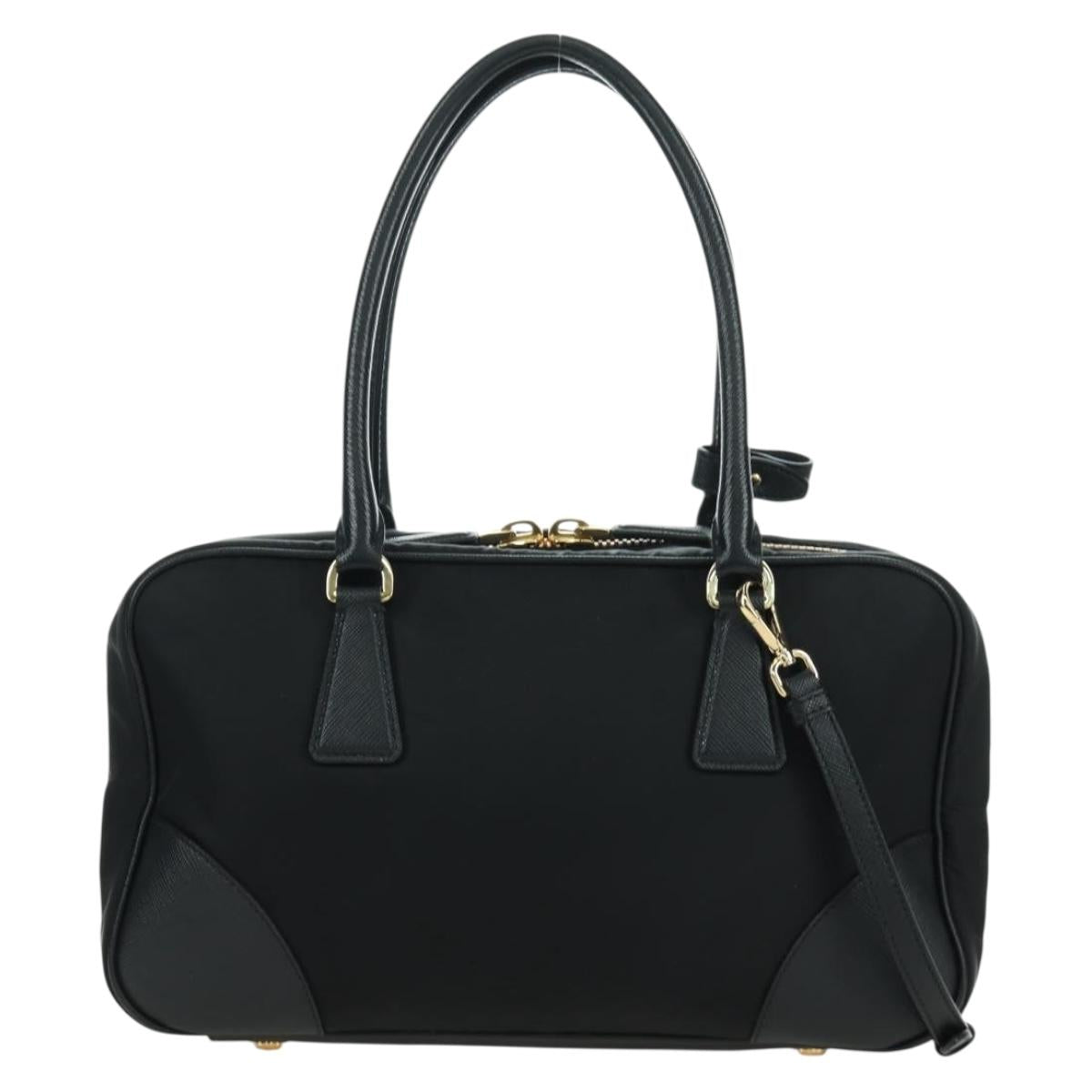 PRADA Hand Bag Nylon 2way Gold Black 1BB115 Auth ARZ666SAM – MixTHINKS