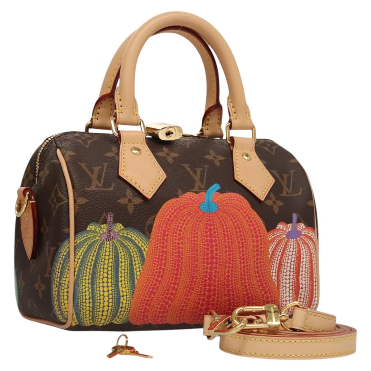 LOUIS VUITTON Pumpkin Yayoi Kusama Speedy Bandouliere 20 M46469