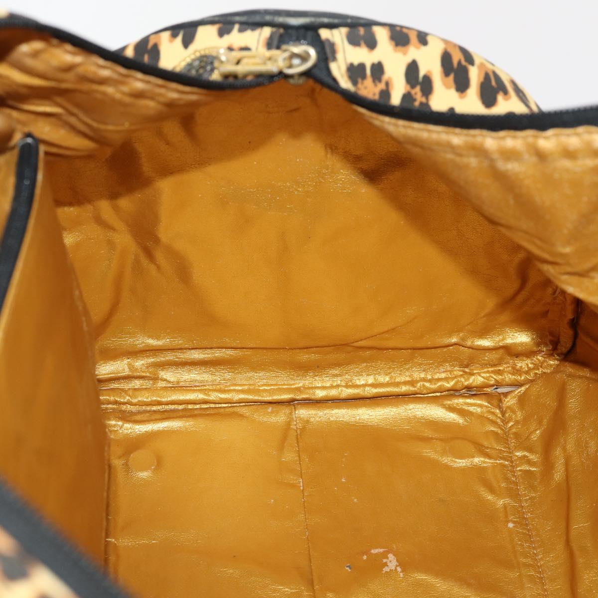 Gianni Versace Boston Bag Canvas Yellow Gold Auth BA11776A – MixTHINKS