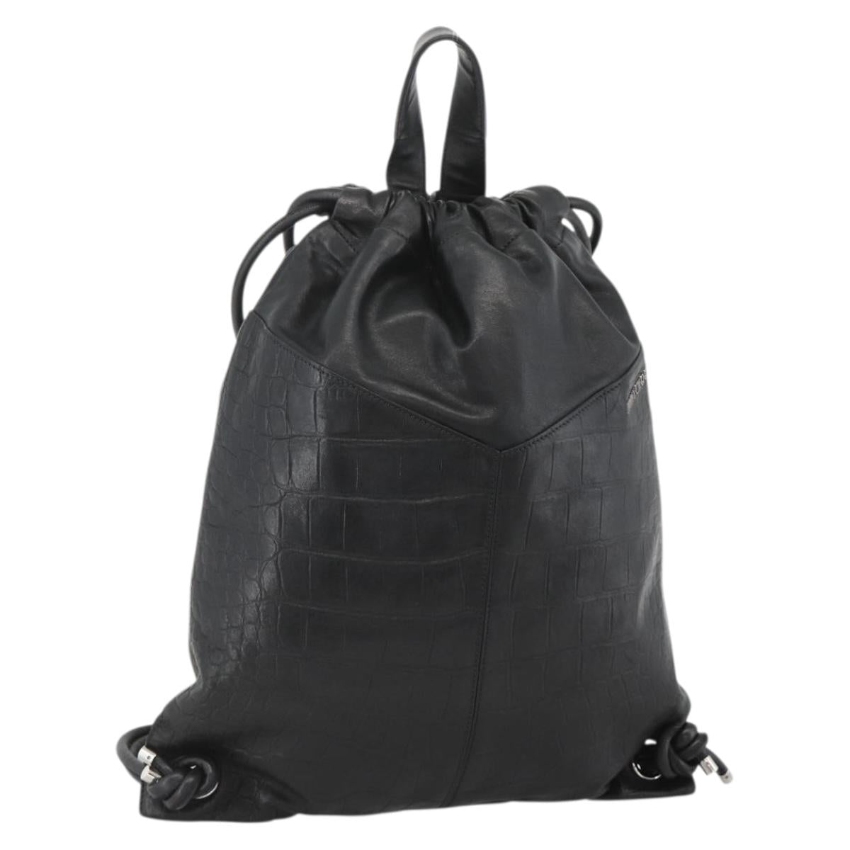 Jimmy Choo Backpack Leather Black Auth BA11902A – MixTHINKS