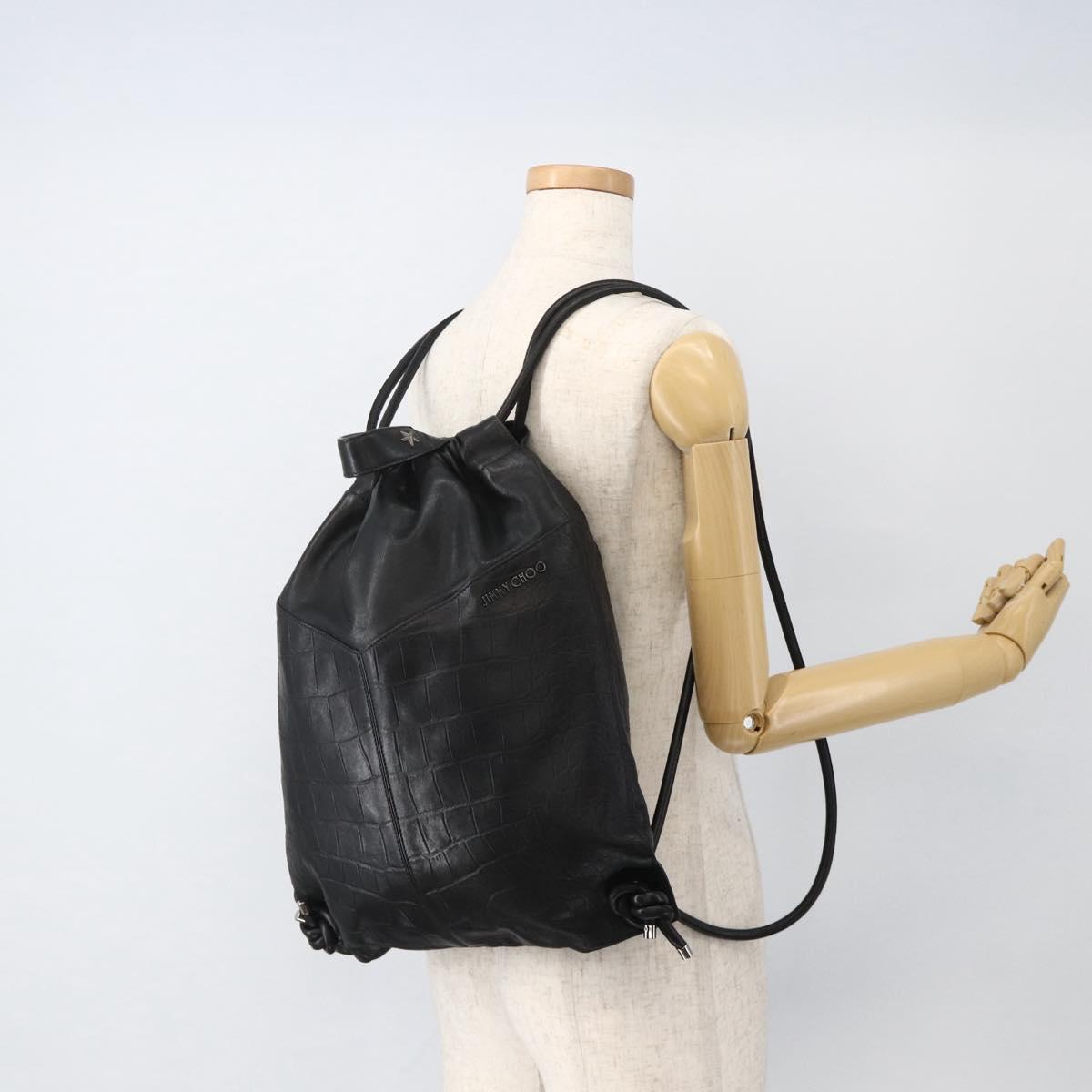 JIMMY CHOO レザー リュック backpack leather Jimmy Choo Backpack Leather Black Auth BA11902A – MixTHINKS