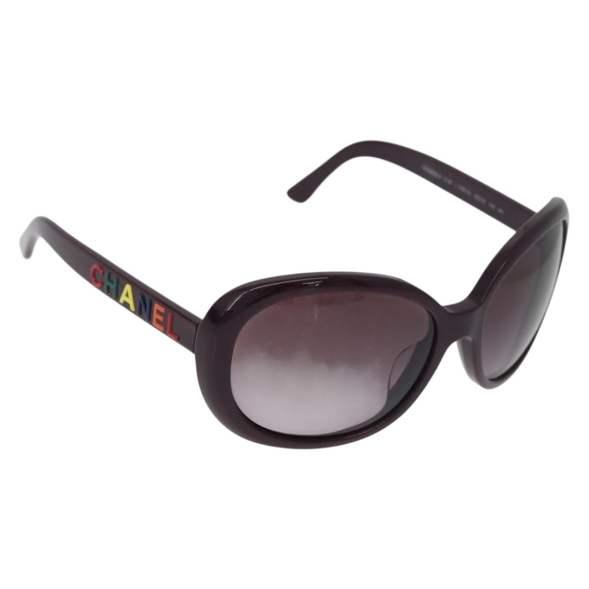 CHANEL Sunglasses plastic Purple CC Auth BA12624M – MixTHINKS