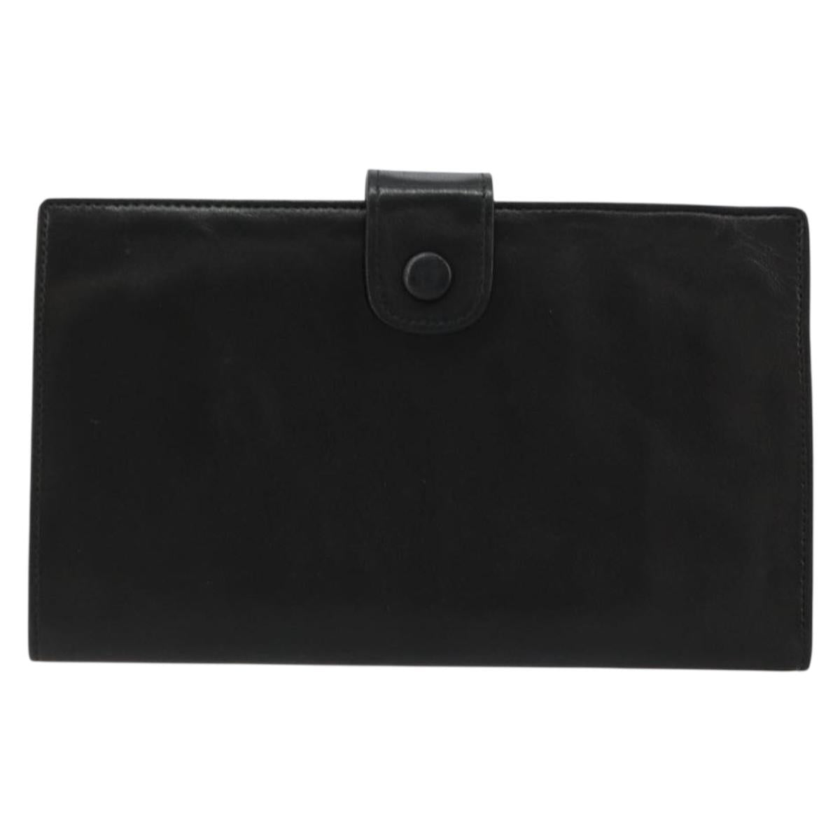 CHANEL Long Wallet Lamb Skin Black CC Auth BA12654A – MixTHINKS
