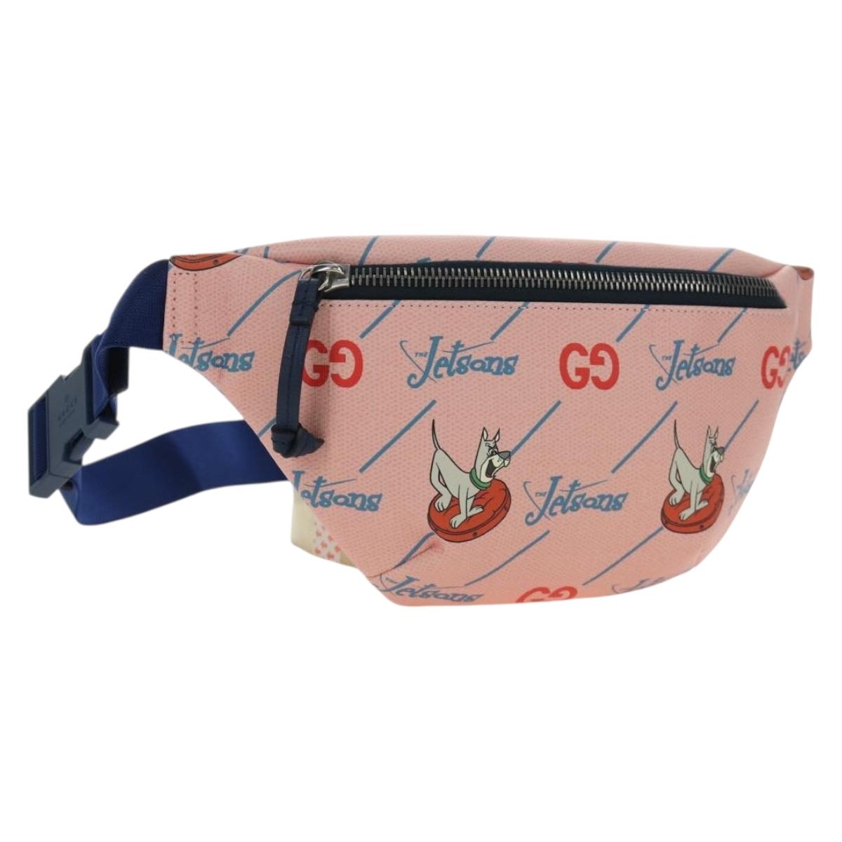 GUCCI GG Supreme Jetsons Collaboration Bag PVC Pink Silver 502095