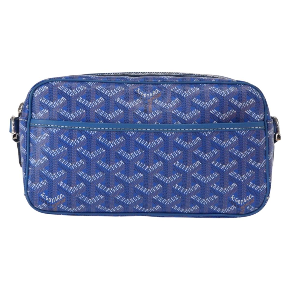 GOYARD Herringbone Cup Veil PM Shoulder Bag PVC Blue Auth