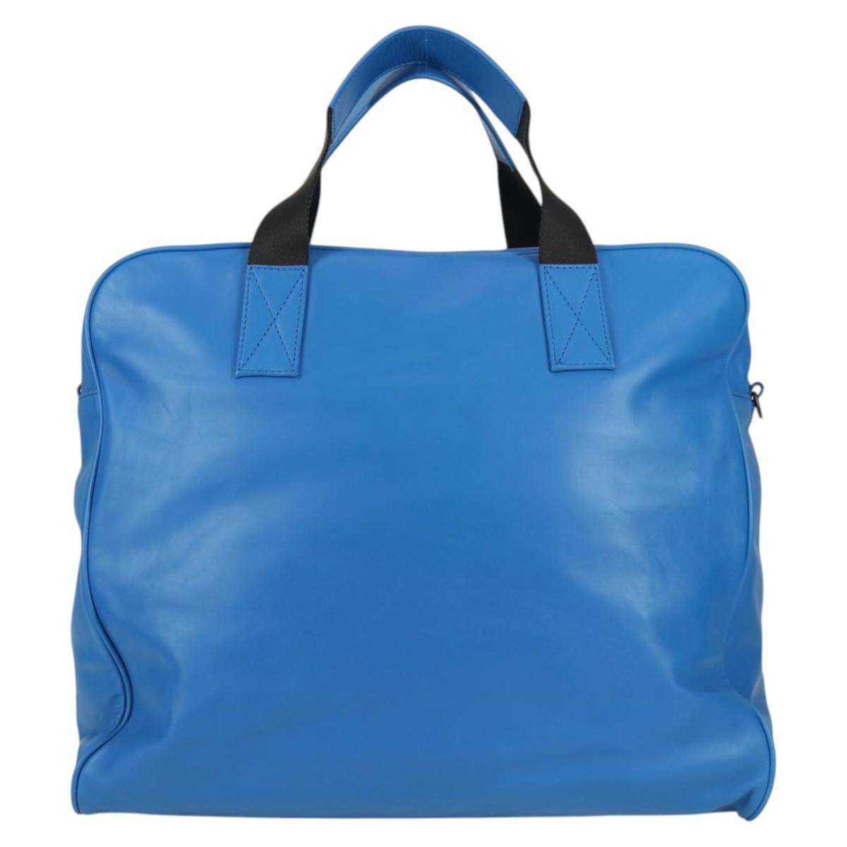 BOTTEGA VENETA イントレチャート ビジネスバッグ レザー 2way ブルー