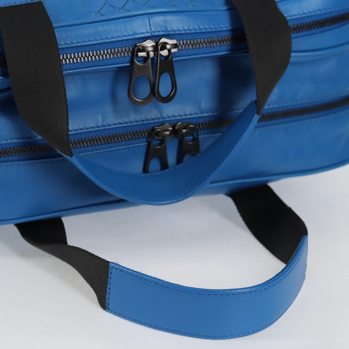 BOTTEGA VENETA イントレチャート ビジネスバッグ レザー 2way ブルー
